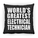 World's Greatest Electrical Technician - Throw Pillow Black