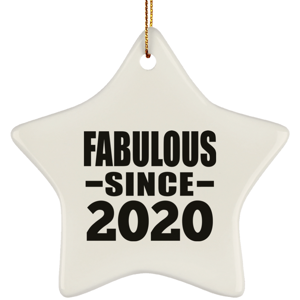 4th Birthday Fabulous Since 2020 - Star Ornament