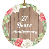 27th Anniversary 27 Years Anniversary - Circle Ornament B