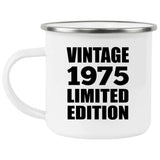 49th Birthday Vintage 1975 Limited Edition - 12oz Camping Mug