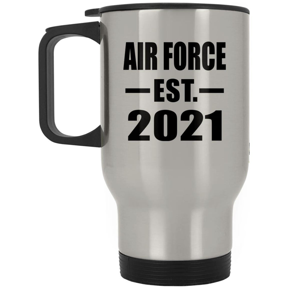 Air Force Established EST. 2021 - Silver Travel Mug