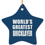 World's Greatest Bricklayer - Star Ornament