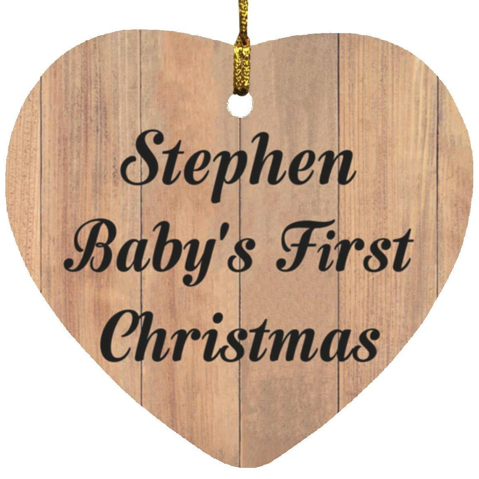 Stephen Baby's First Christmas - Heart Ornament C