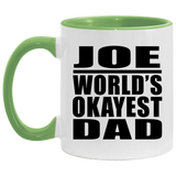 Joe World's Okayest Dad - 11oz Accent Mug Green