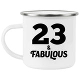 23rd Birthday 23 & Fabulous - 12oz Camping Mug