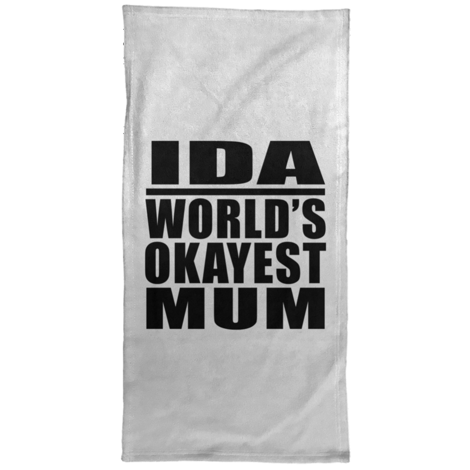Ida World's Okayest Mum - Hand Towel