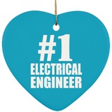 Number One #1 Electrical Engineer - Heart Ornament