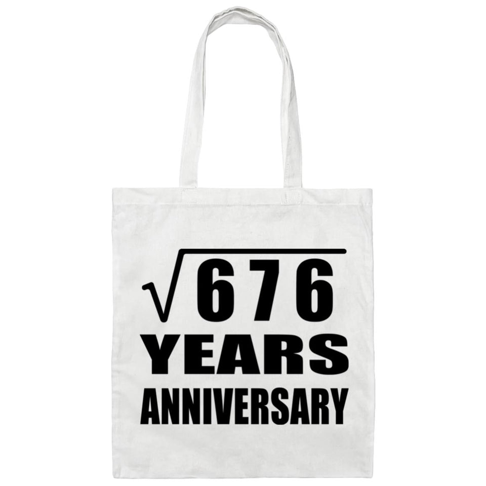 26th Anniversary Square Root of 676 Years Anniversary - Tote Bag White