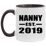 Nanny Established EST. 2019 - 11oz Accent Mug Black