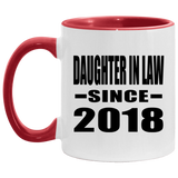Daughter In Law Since 2018 - 11oz Accent Mug Red