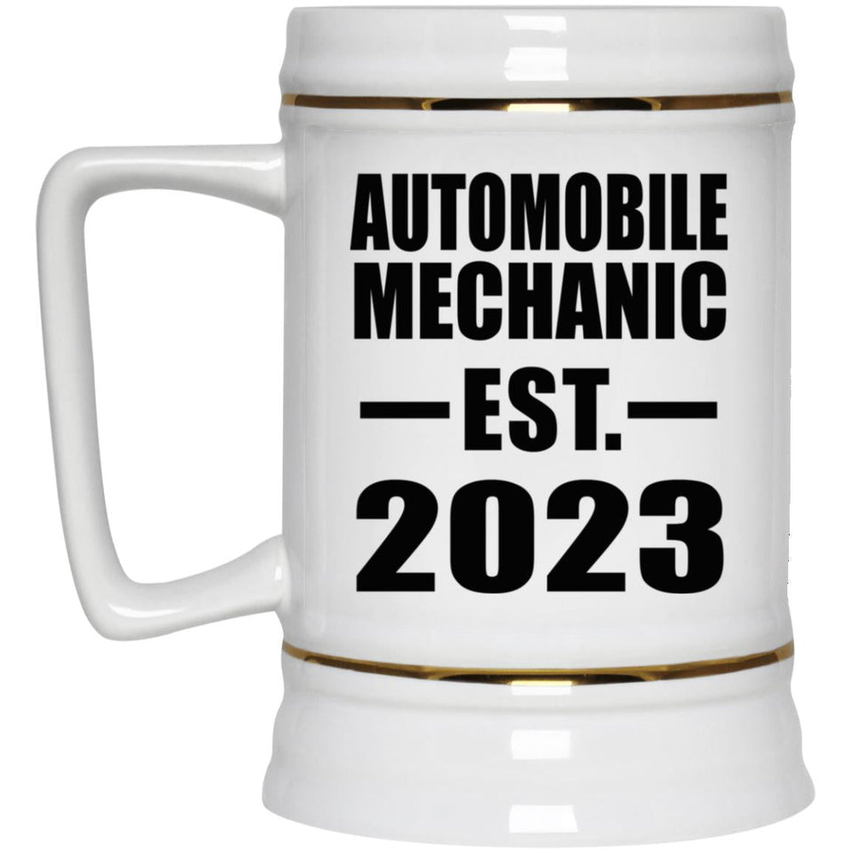 Automobile Mechanic Established EST. 2023 - Beer Stein