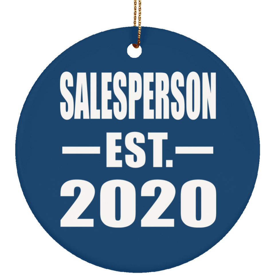 Salesperson Established EST. 2020 - Circle Ornament