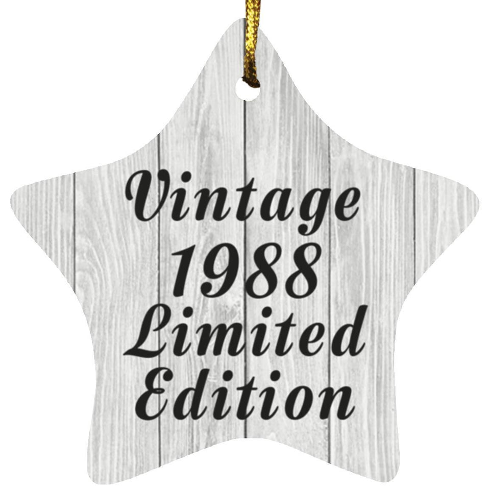 36th Birthday Vintage 1988 Limited Edition - Star Ornament F