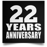 22nd Anniversary 22 Years Anniversary - Poster Square