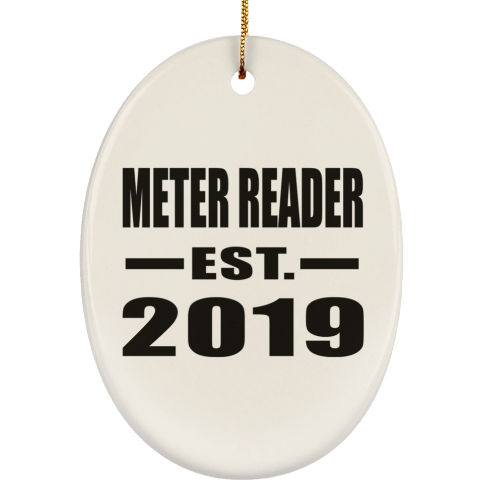 Meter Reader Established EST. 2019 - Oval Ornament