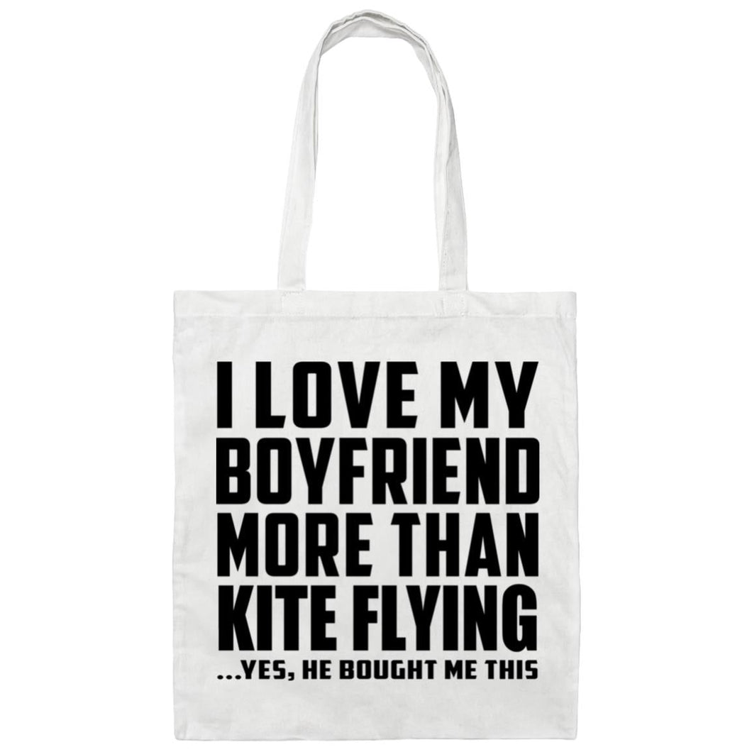 I Love My Boyfriend More Than Kite Flying - Tote Bag White