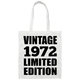 52nd Birthday Vintage 1972 Limited Edition - Tote Bag White