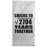 52nd Anniversary Cheers To Square Root of 2704 Years Together - Hand Towel