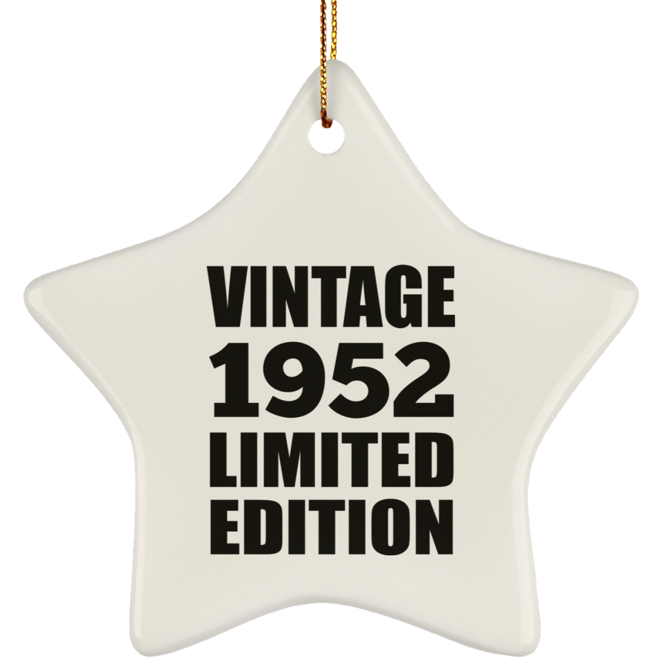 72nd Birthday Vintage 1952 Limited Edition - Star Ornament