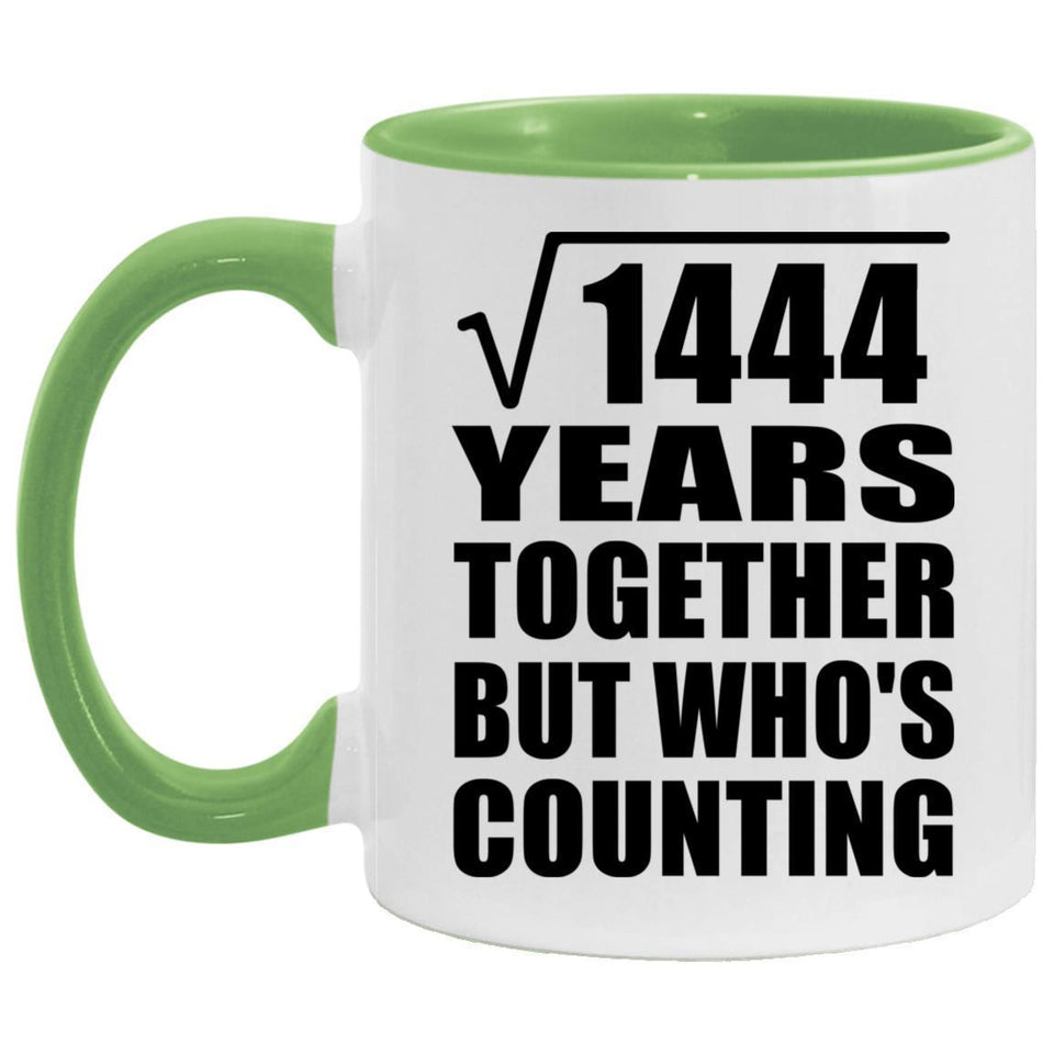 38th Anniversary Square Root of 1444 Years Who's Counting - 11oz Accent Mug Green
