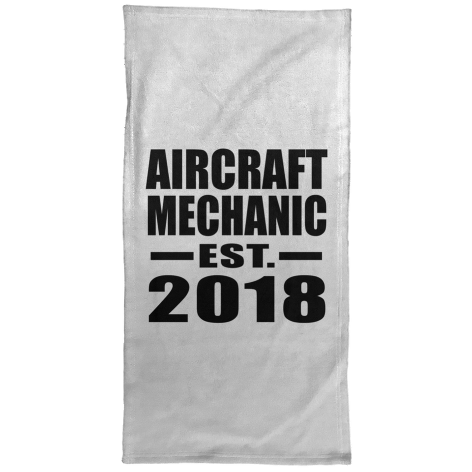 Aircraft Mechanic Established EST. 2018 - Hand Towel