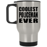Coolest Policeman Ever - Silver Travel Mug