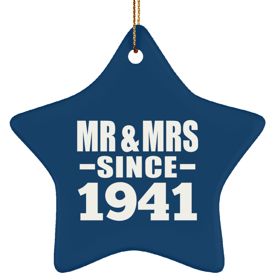 83rd Anniversary Mr & Mrs Since 1941 - Star Ornament