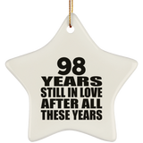 98th Anniversary 98 Years Still In Love After These Years - Star Ornament