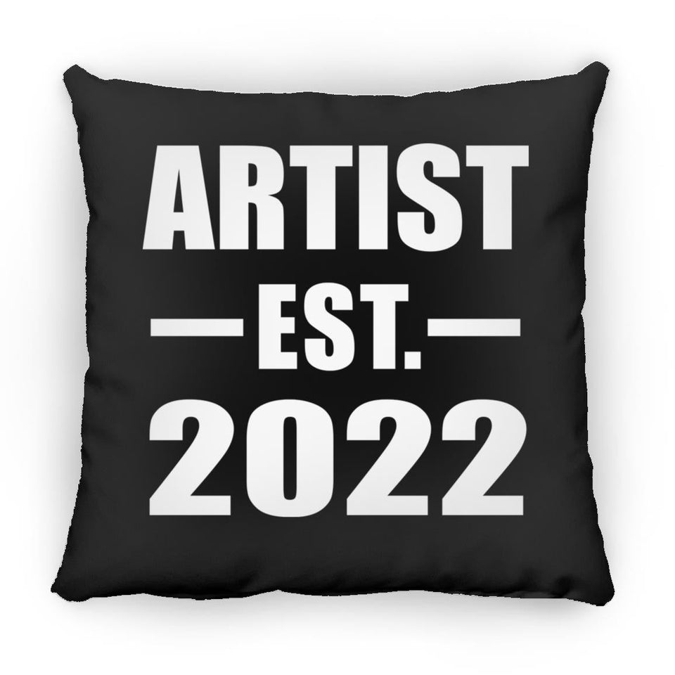 Artist Established EST. 2022 - Throw Pillow Black