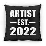 Artist Established EST. 2022 - Throw Pillow Black