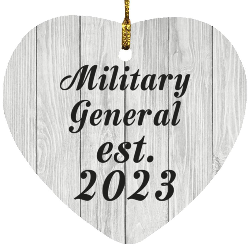 Military General Established Est. 2023 - Heart Ornament F