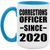 Corrections Officer Since 2020 - 15oz Accent Mug Blue