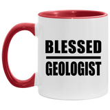 Blessed Geologist - 11oz Accent Mug Red