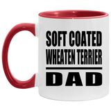 Soft Coated Wheaten Terrier Dad - 11oz Accent Mug Red