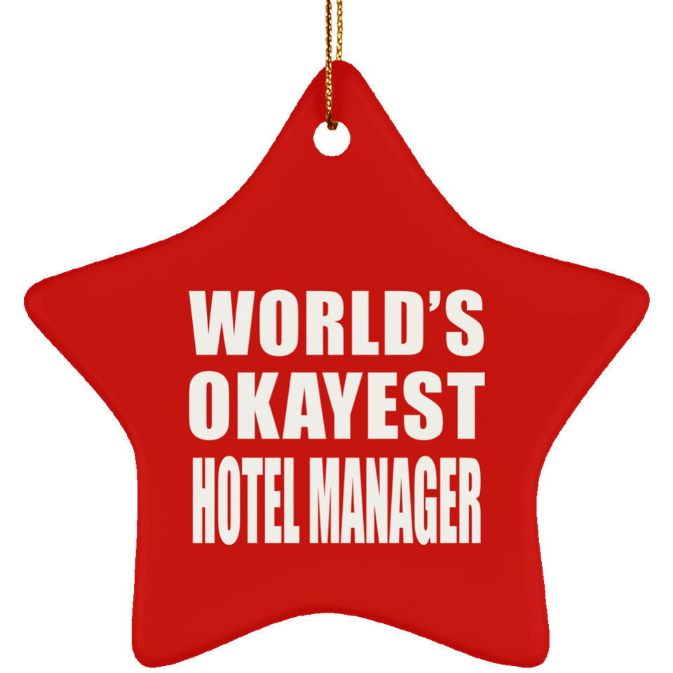 World's Okayest Hotel Manager - Star Ornament
