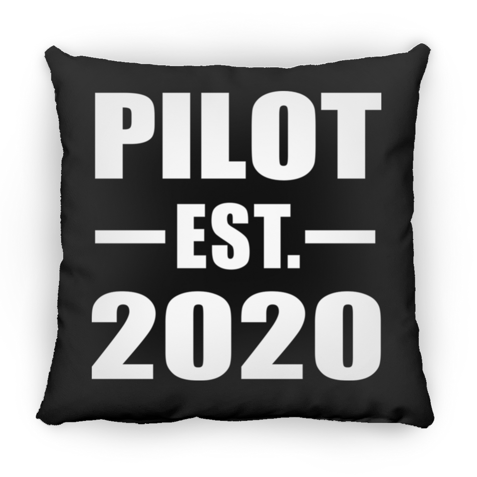 Pilot Established EST. 2020 - Throw Pillow Black