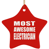 Most Awesome Electrician - Star Ornament