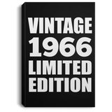 58th Birthday Vintage 1966 Limited Edition - Canvas Portrait