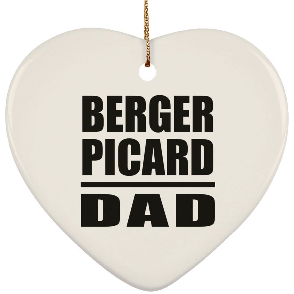 Berger Picard Dad - Heart Ornament