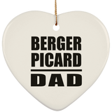 Berger Picard Dad - Heart Ornament