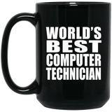 World's Best Computer Technician - 15 Oz Coffee Mug Black