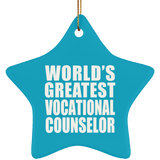 World's Greatest Vocational Counselor - Star Ornament