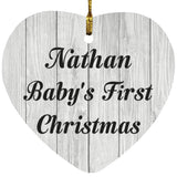 Nathan Baby's First Christmas - Heart Ornament F