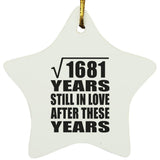 41st Anniversary Square Root of 1681 Years Still In Love - Star Ornament