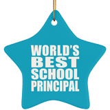 World's Best School Principal - Star Ornament
