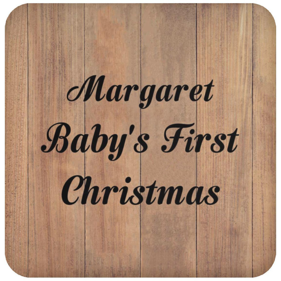 Margaret Baby's First Christmas - Drink Coaster C