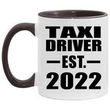 Taxi Driver Established EST. 2022 - 11oz Accent Mug Black