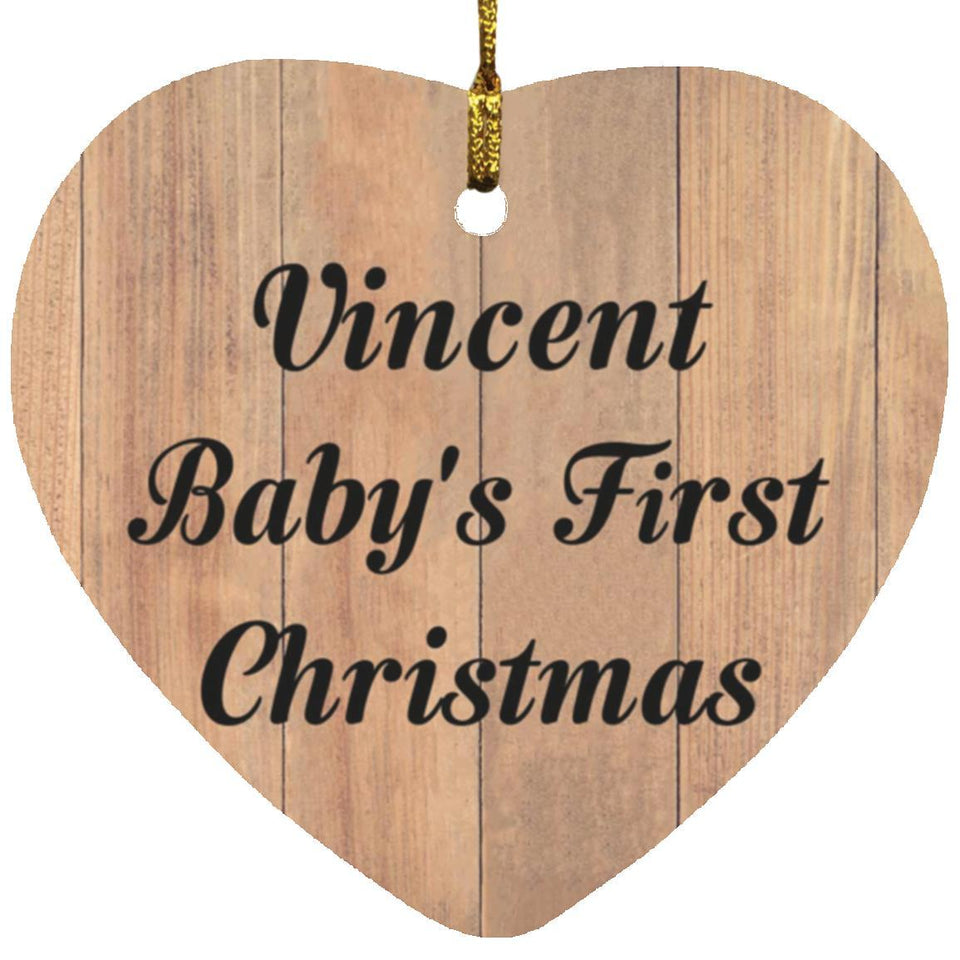 Vincent Baby's First Christmas - Heart Ornament C