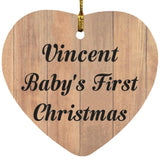 Vincent Baby's First Christmas - Heart Ornament C