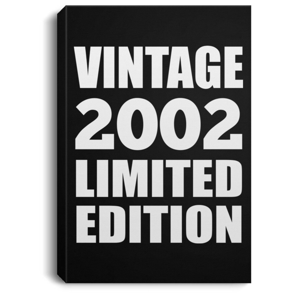 22nd Birthday Vintage 2002 Limited Edition - Canvas Portrait